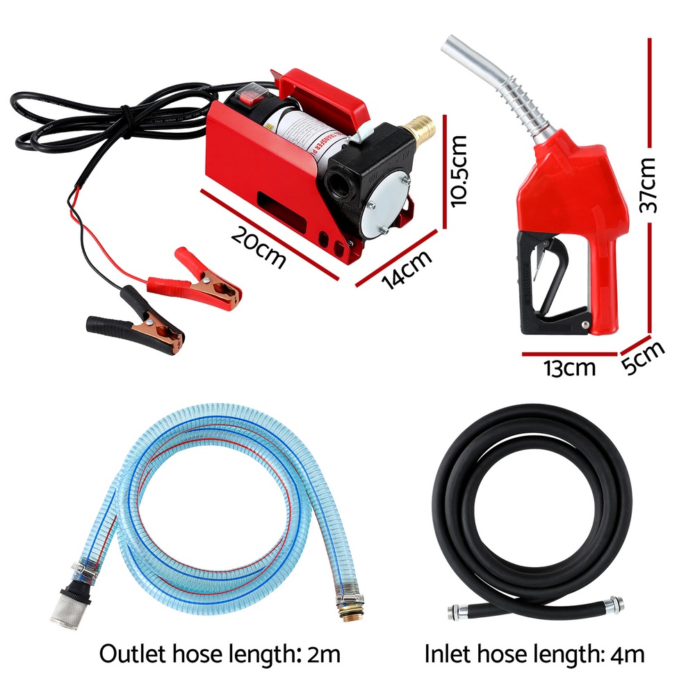 Giantz 12V Fuel Transfer Pump Diesel Kerosene 40L Min view 2