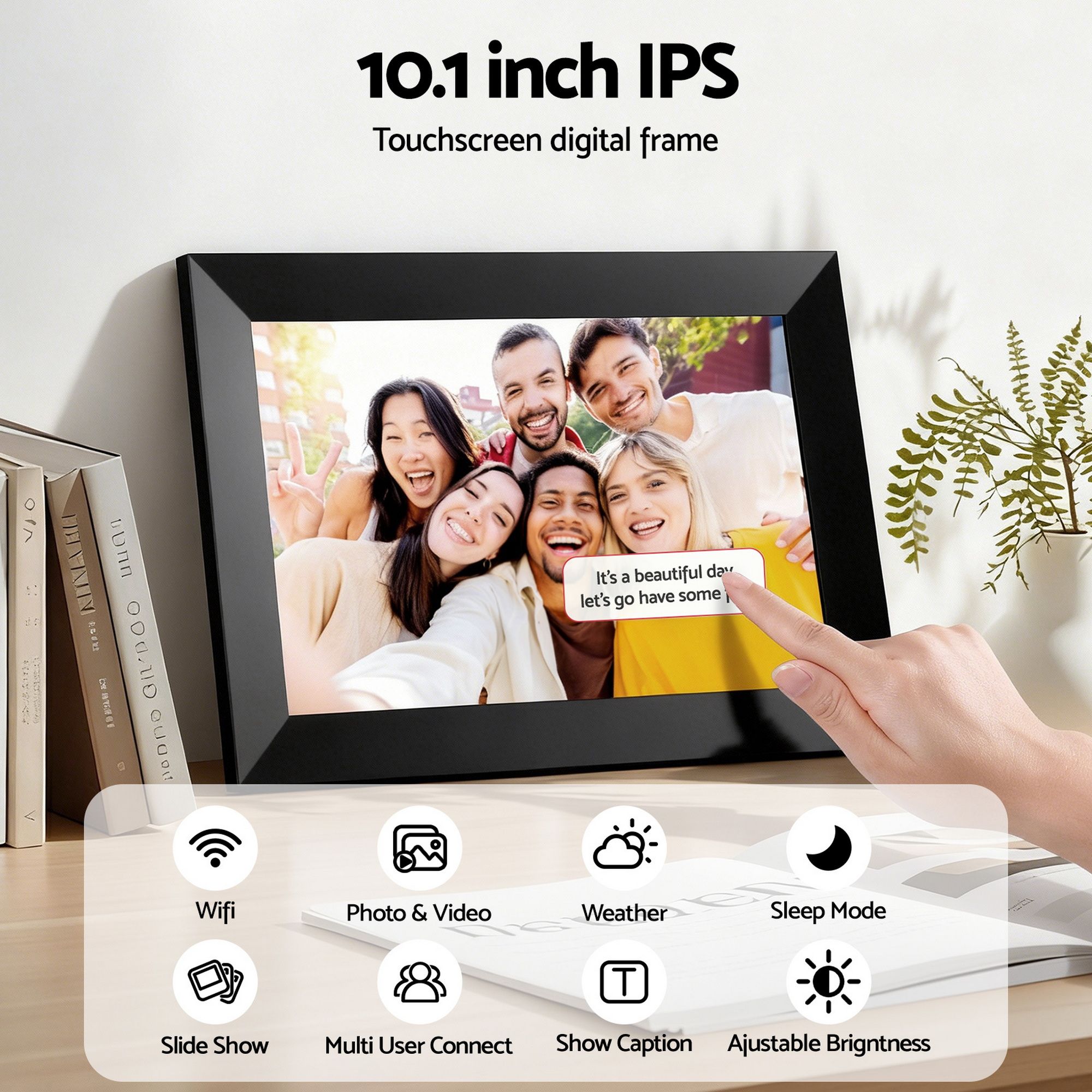 Artiss Digital Photo Frame 10.1 Inch WiFi Touch Screen 32GB view 5