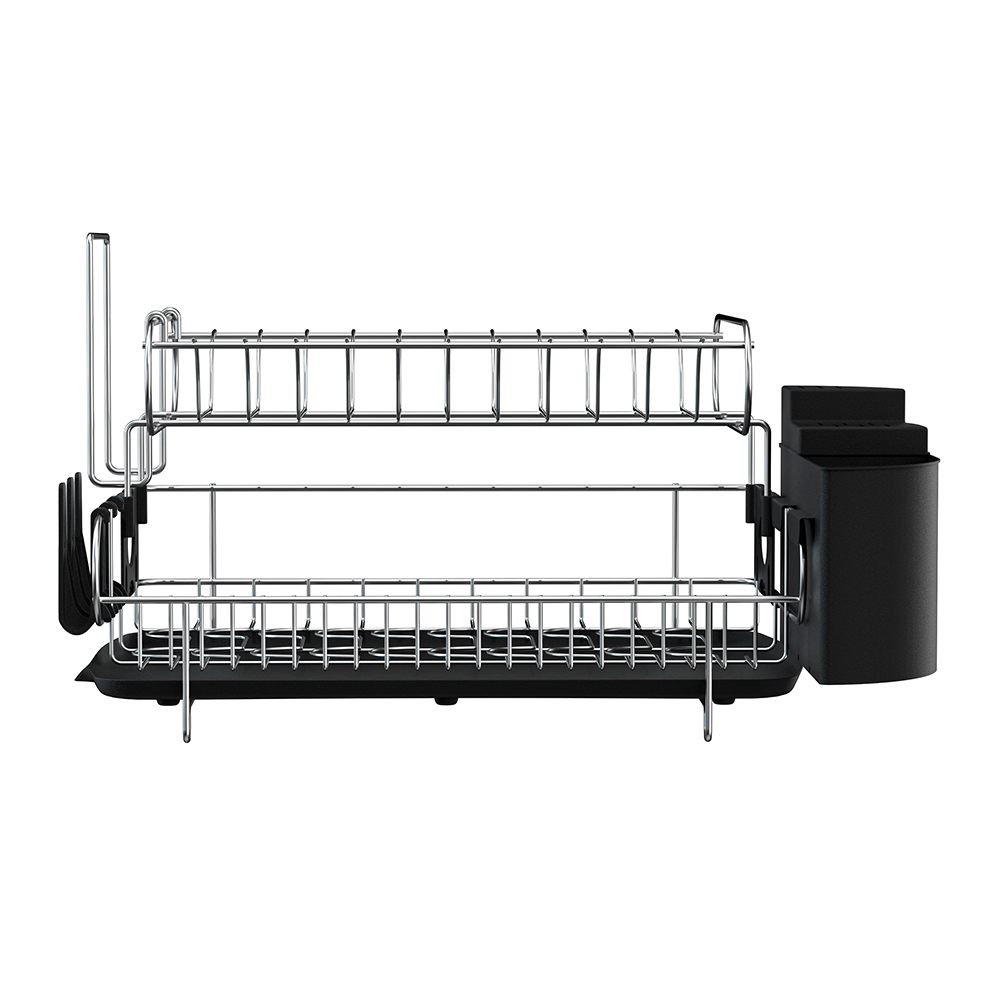 Cefito 2-Tier Dish Rack with Cup Holder and Cutlery Tray view 3