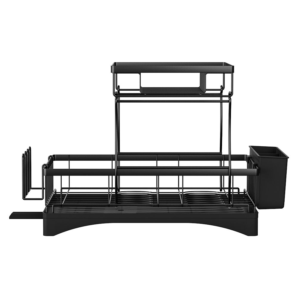 Cefito Expandable 2-Tier Dish Rack, Cutlery Tray Holder view 3
