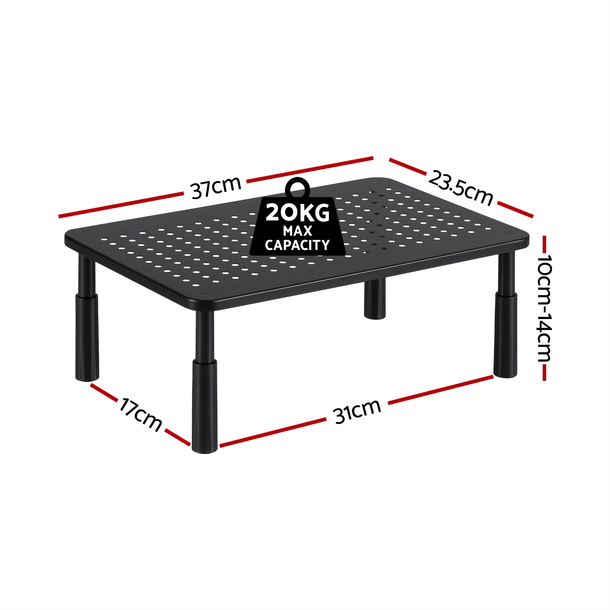 Artiss Monitor Stand Riser 3 Height Desk Organiser view 2