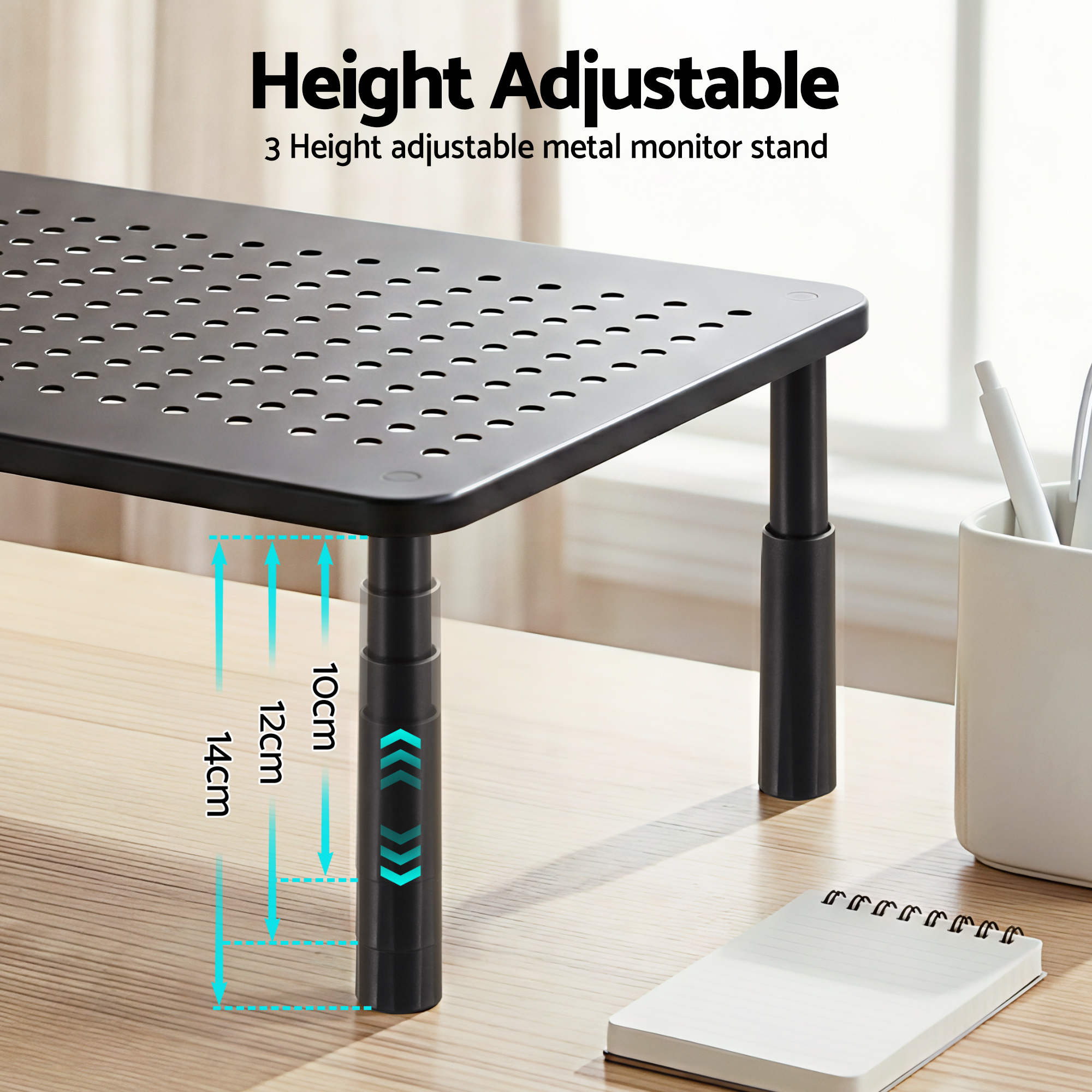 Artiss Monitor Stand Riser 3 Height Desk Organiser view 4