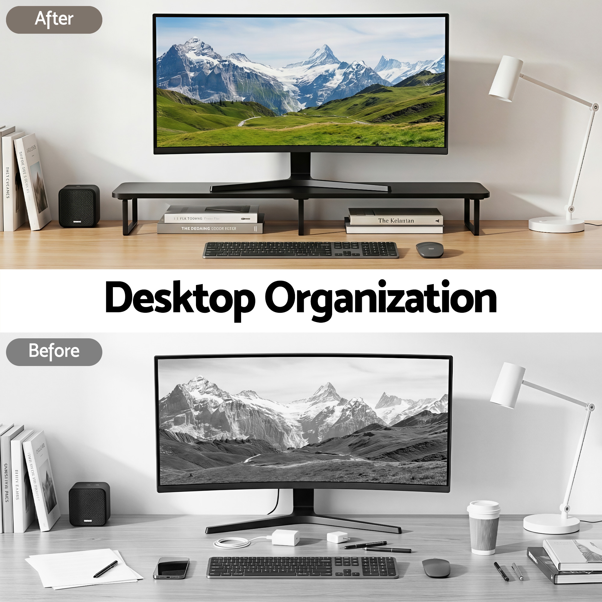 Artiss Dual Monitor Stand 100cm Laptop Riser Black view 5
