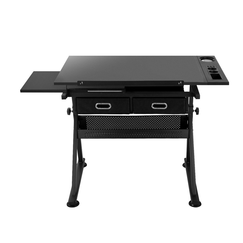 Artiss Drawing Desk Drafting Table Adjustable Tilt Black view 3