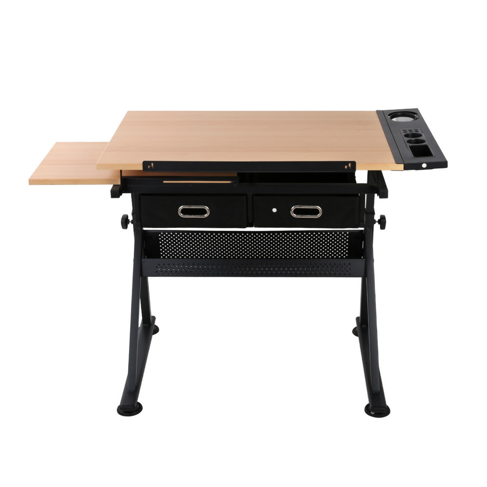 Artiss Drawing Desk Drafting Table with Stool Set view 3