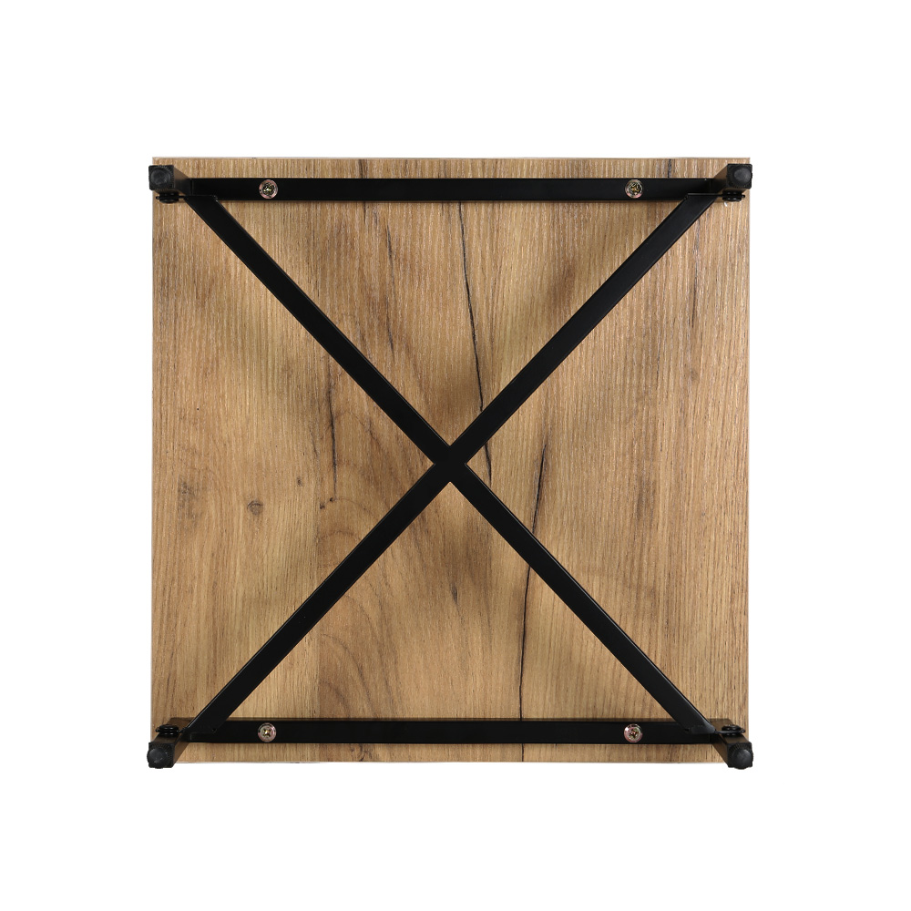 Artiss Kravu Bedside Table Drawers Rust Oak view 3
