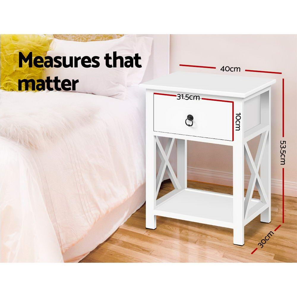 Artiss EMMA Bedside Table, Single or Set of 2 view 2