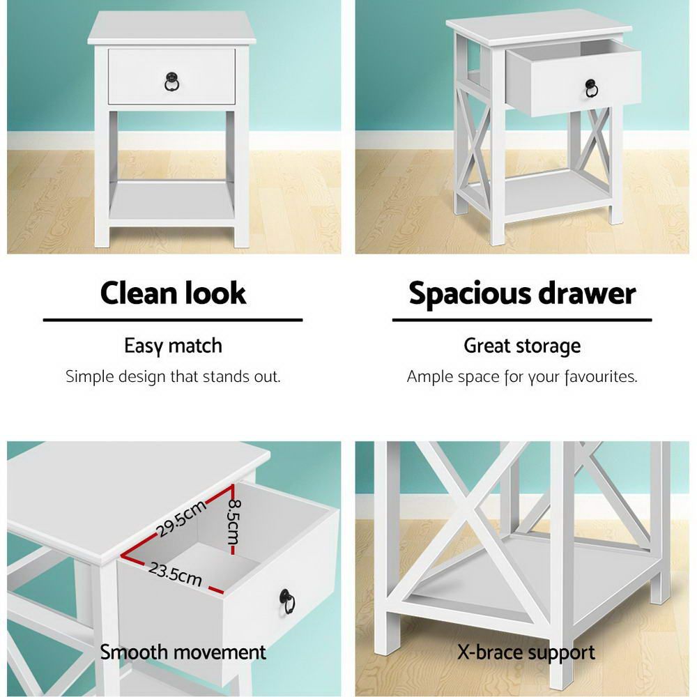 Artiss EMMA Bedside Table, Single or Set of 2 view 4
