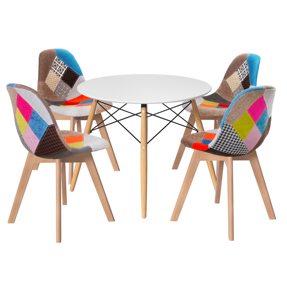 Artiss Replica Dining Table and 4 Chairs Set in 2 Styles