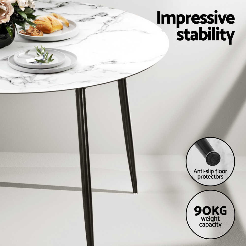 Artiss Marble Dining Table and 4 Chairs Set in 3 Styles view 5