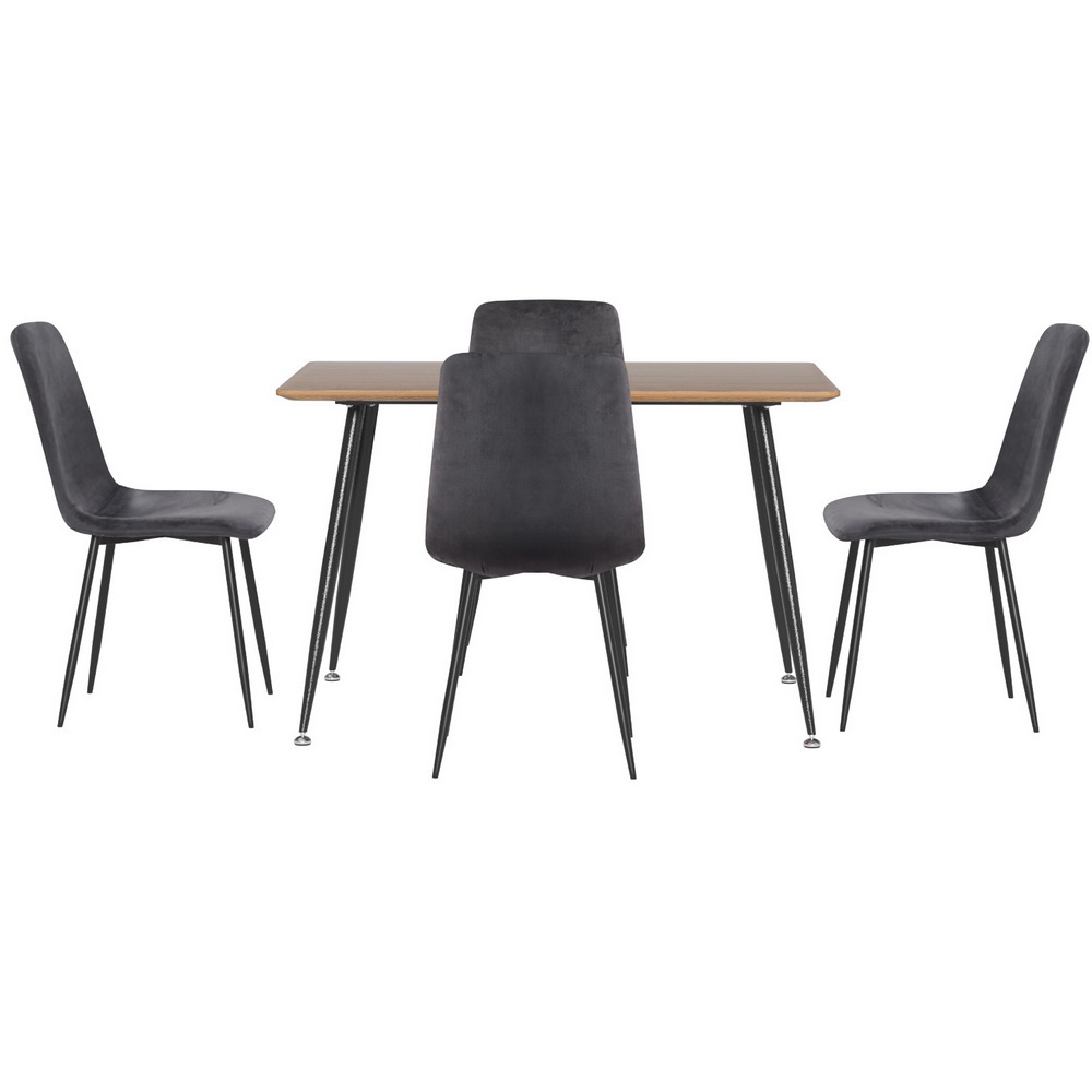 Artiss Caleb Dining Table and 4 Chairs Set in 3 Styles view 3