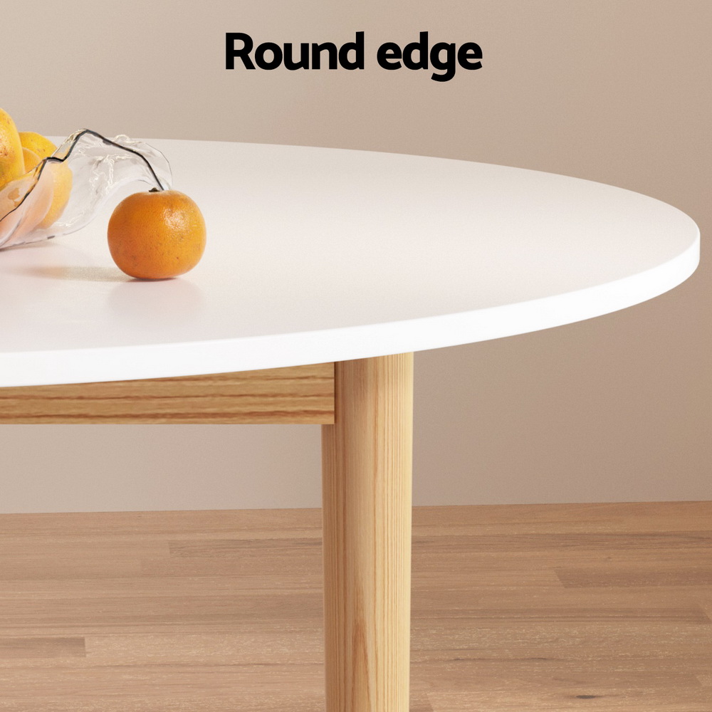 Artiss Demi Round Dining Table and 4 Chairs Set view 4