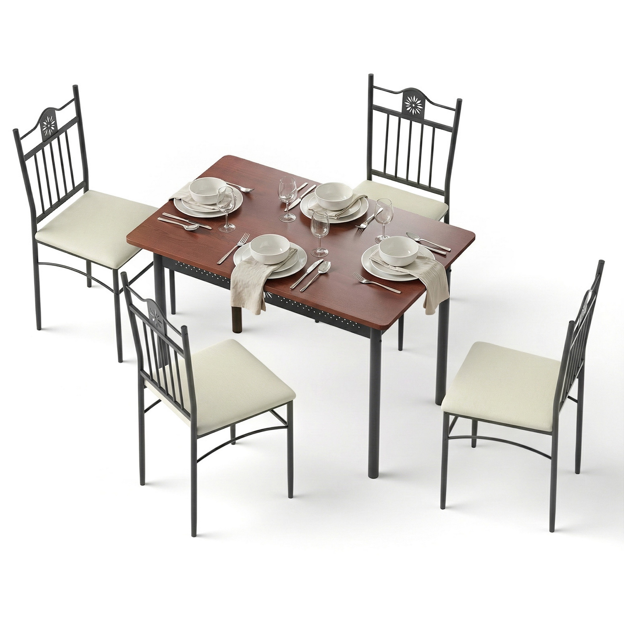Artiss Floral 5-Piece Dining Set in 3 Styles
