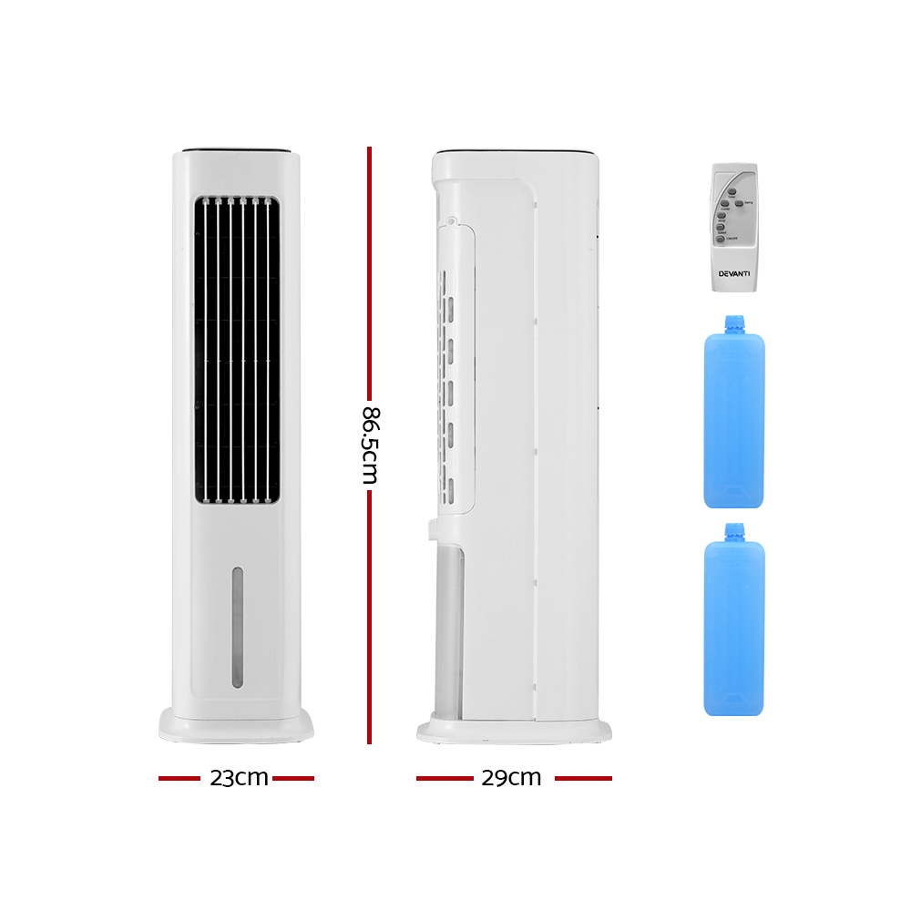 Devanti Tower Evaporative Air Cooler Fan Humidifier 6L view 2