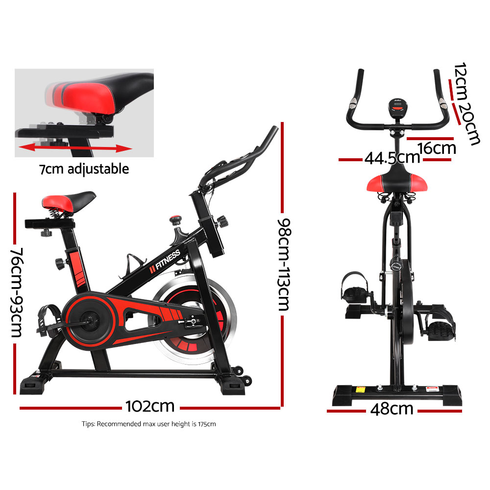 Everfit Spin Bike with 6kg Flywheel, 120kg Capacity view 2