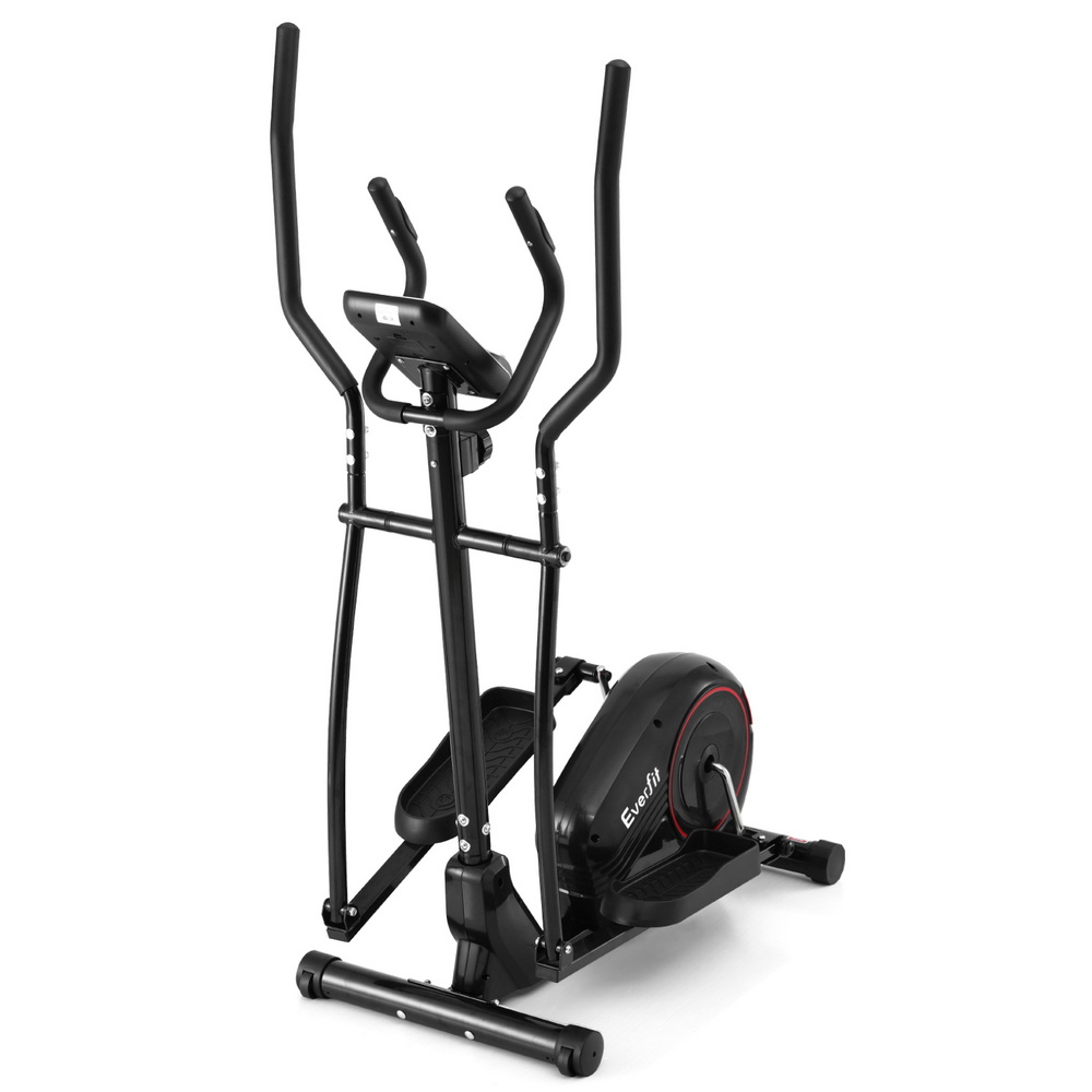 Everfit Elliptical Cross Trainer Fitness Machine Black Red view 3