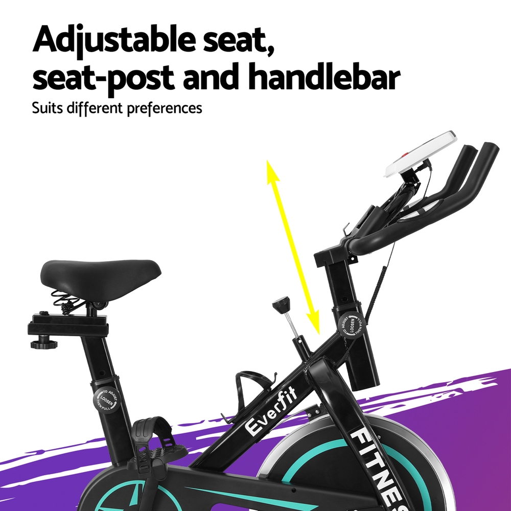 Everfit Spin Bike with Heavy Flywheel, 150kg Capacity view 5