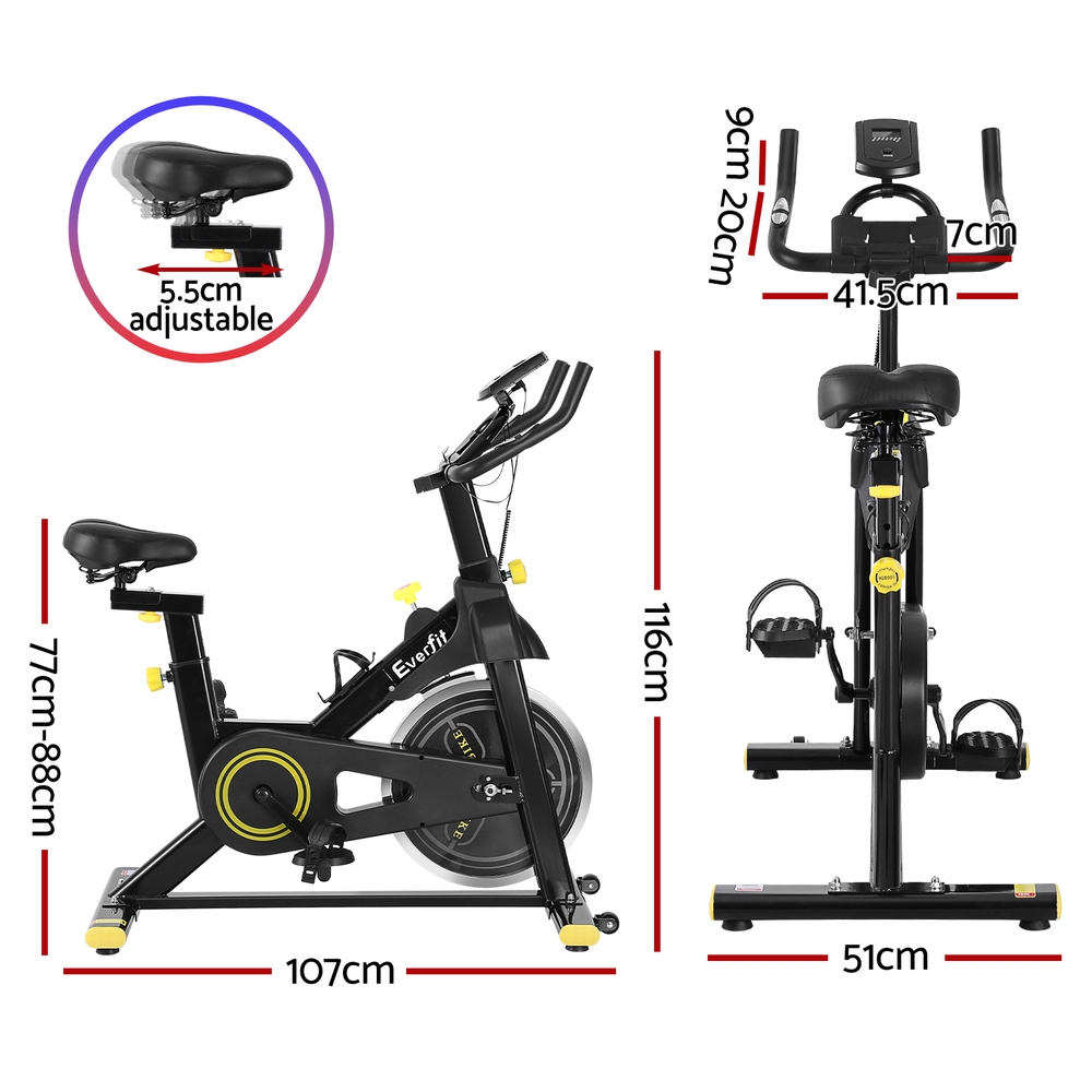Everfit Spin Bike with Bluetooth App Connectivity view 2