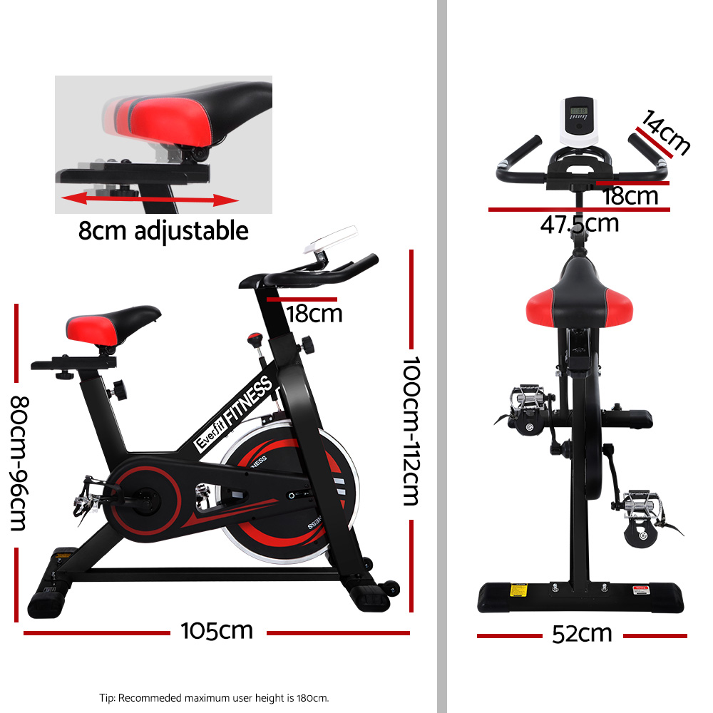 Everfit Indoor Spin Bike with 6kg Flywheel view 2