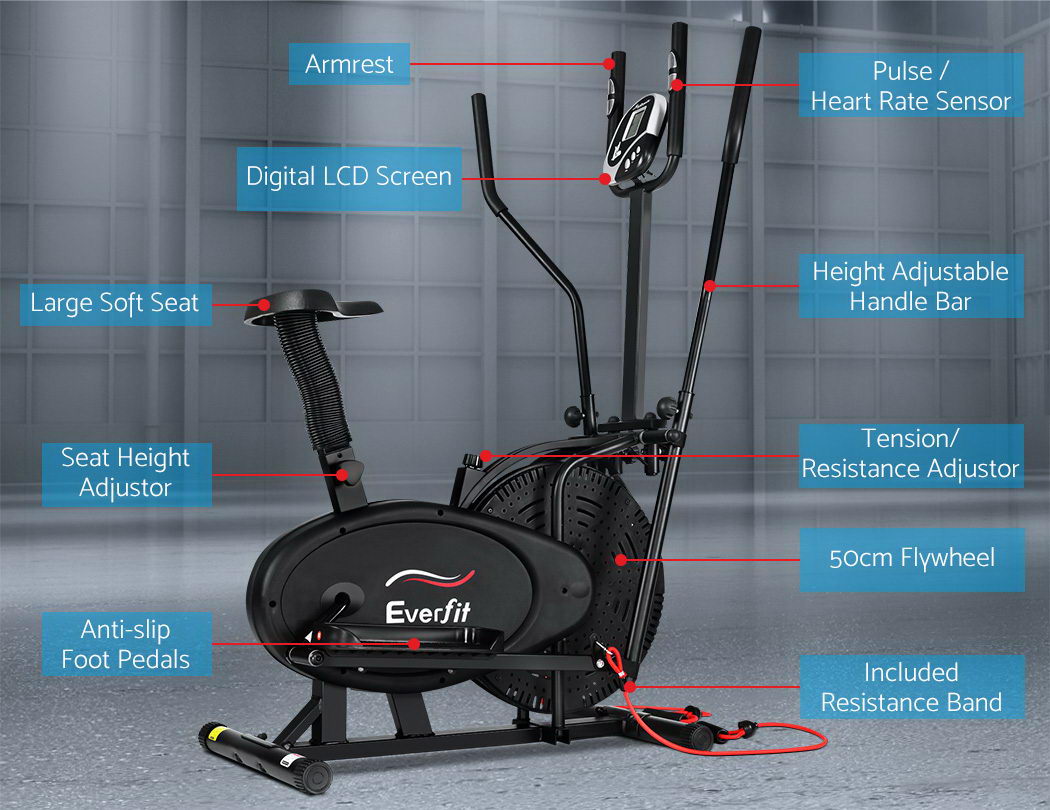 Everfit Elliptical Cross Trainer Low Impact, 4 to 6-in-1 view 4