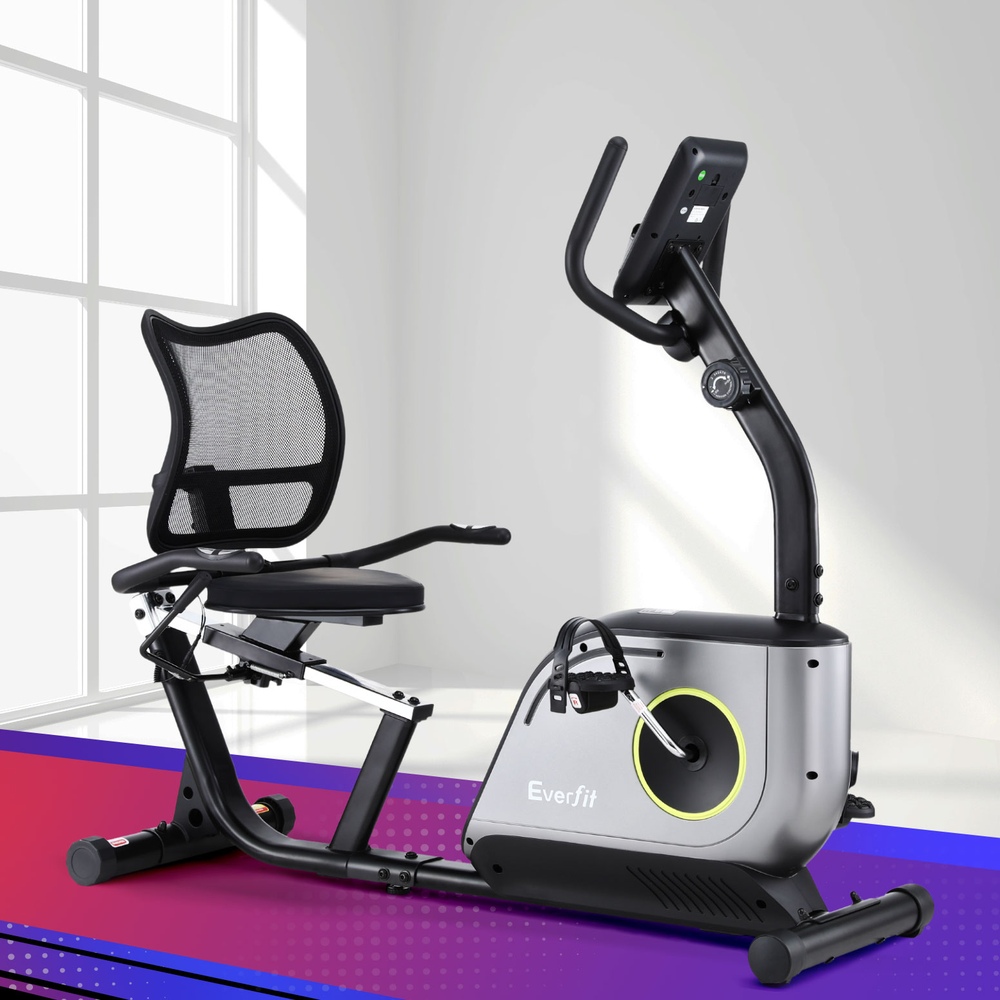 Everfit Recumbent Exercise Bike with Magnetic Resistance, 120kg