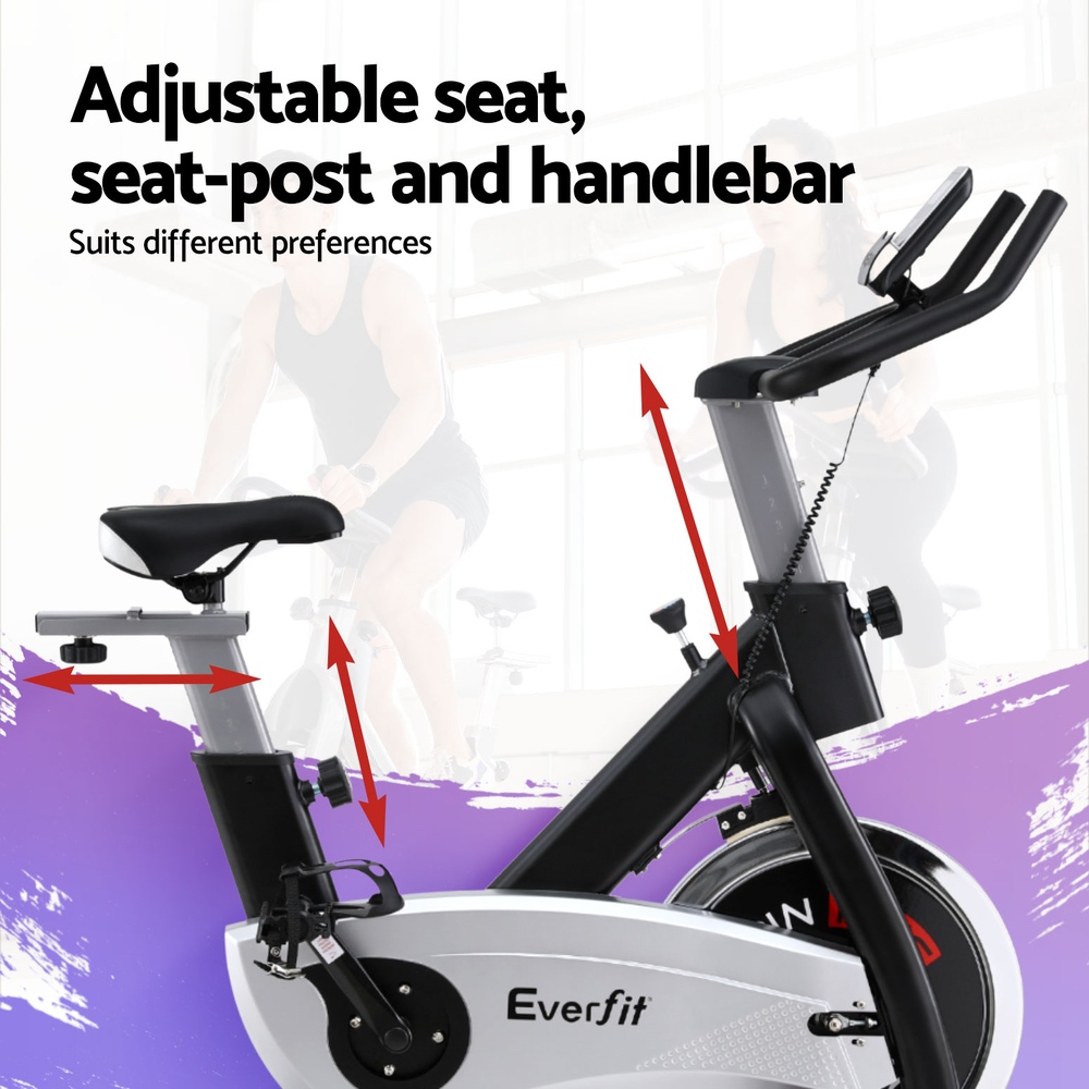 Everfit 15kg Flywheel Spin Bike with Silent Belt Drive view 5