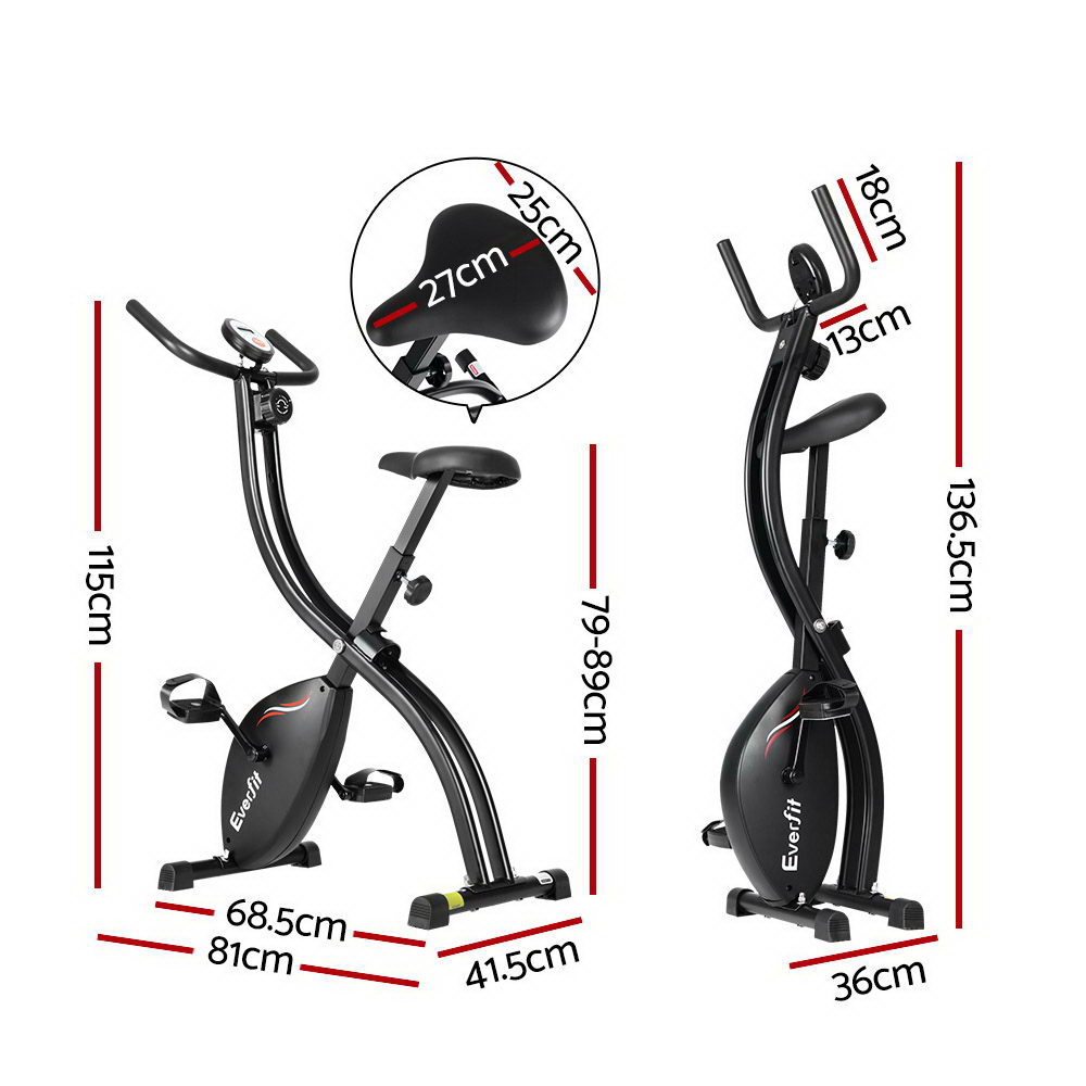 Everfit Folding Exercise Bike X-Bike with LCD Display view 2