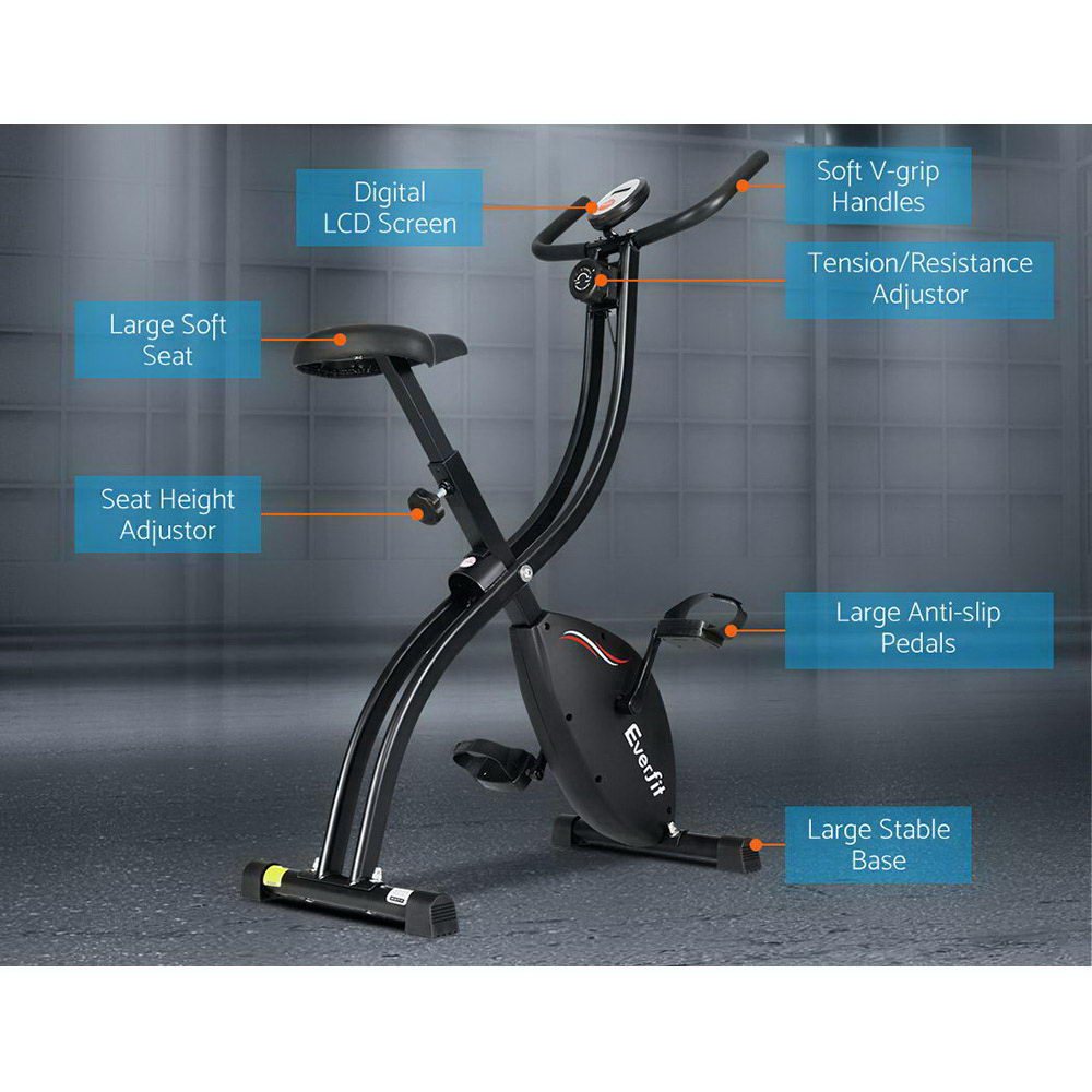 Everfit Folding Exercise Bike X-Bike with LCD Display view 3