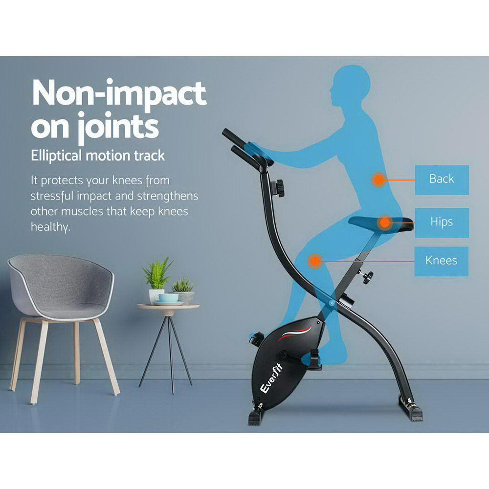 Everfit Folding Exercise Bike X-Bike with LCD Display view 4
