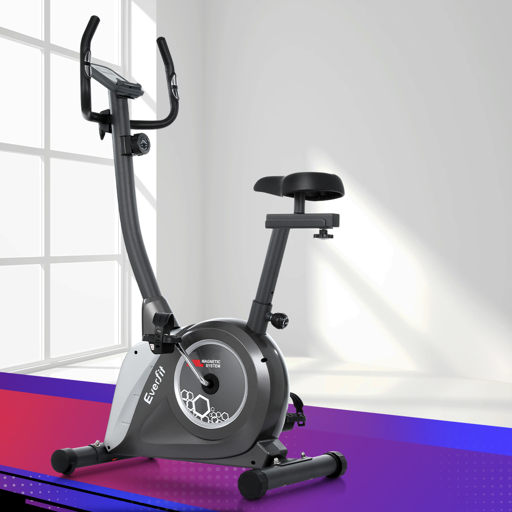 Everfit Magnetic Upright Bike 4kg Flywheel Adjustable Seat