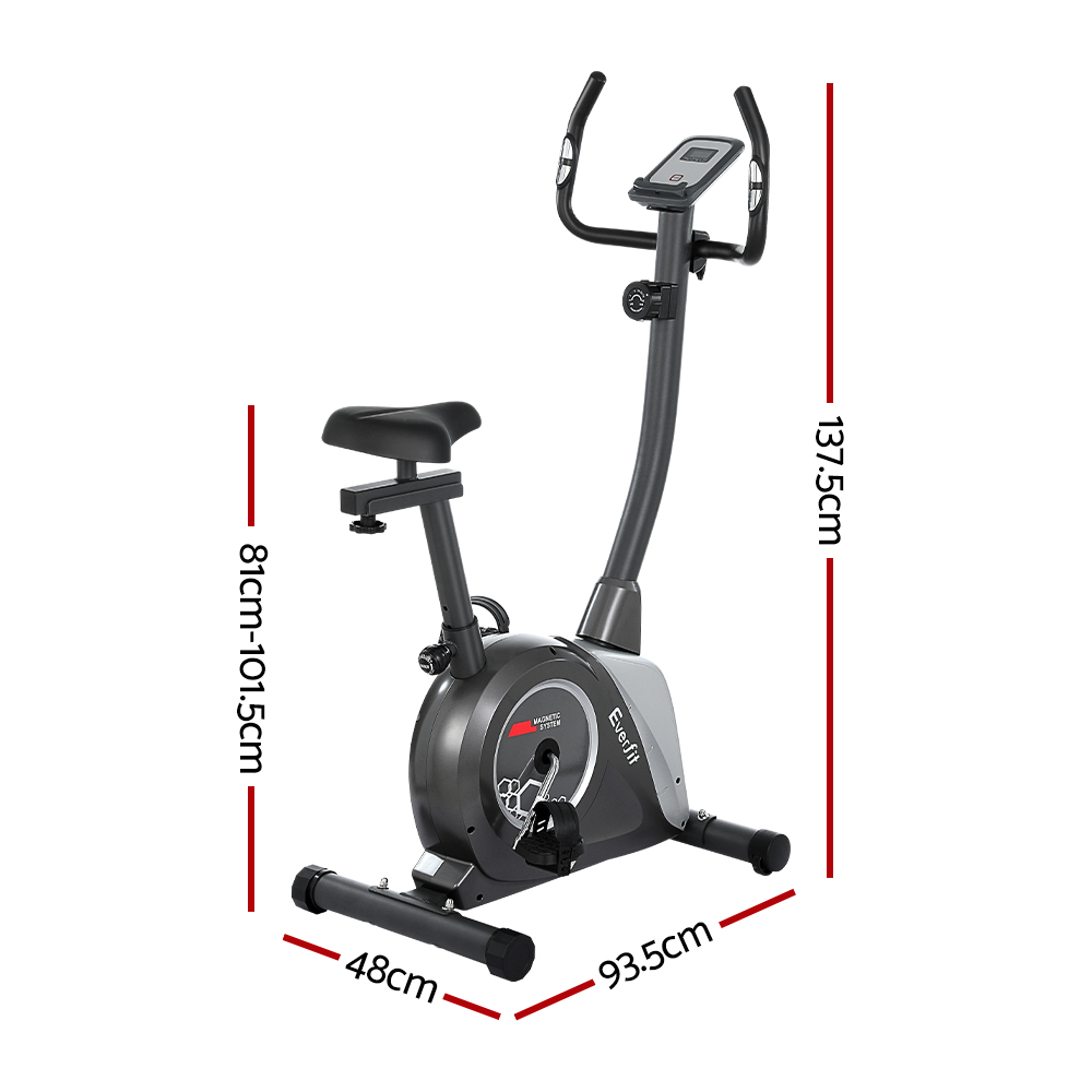 Everfit Magnetic Upright Bike 4kg Flywheel Adjustable Seat view 2