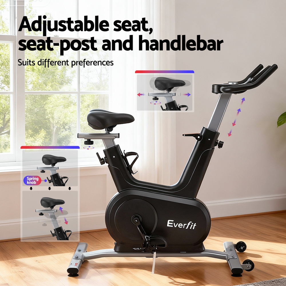 Everfit Electromagnetic Spin Bike 24-Level Resistance view 4