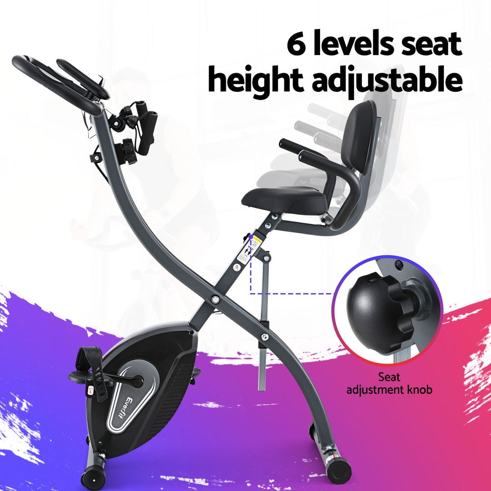 Everfit Folding Exercise Bike X-Frame Aerobic Trainer view 4