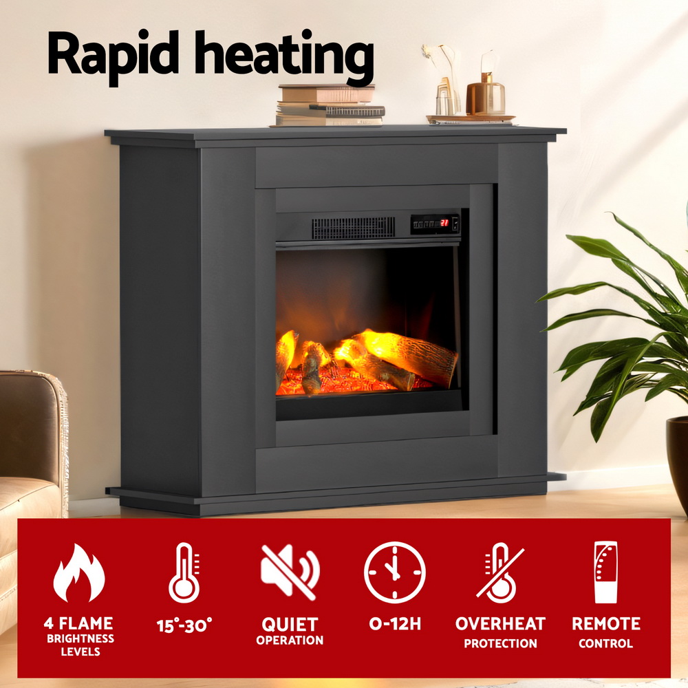 Devanti Electric Fireplace Mantel Heater 2000W view 5
