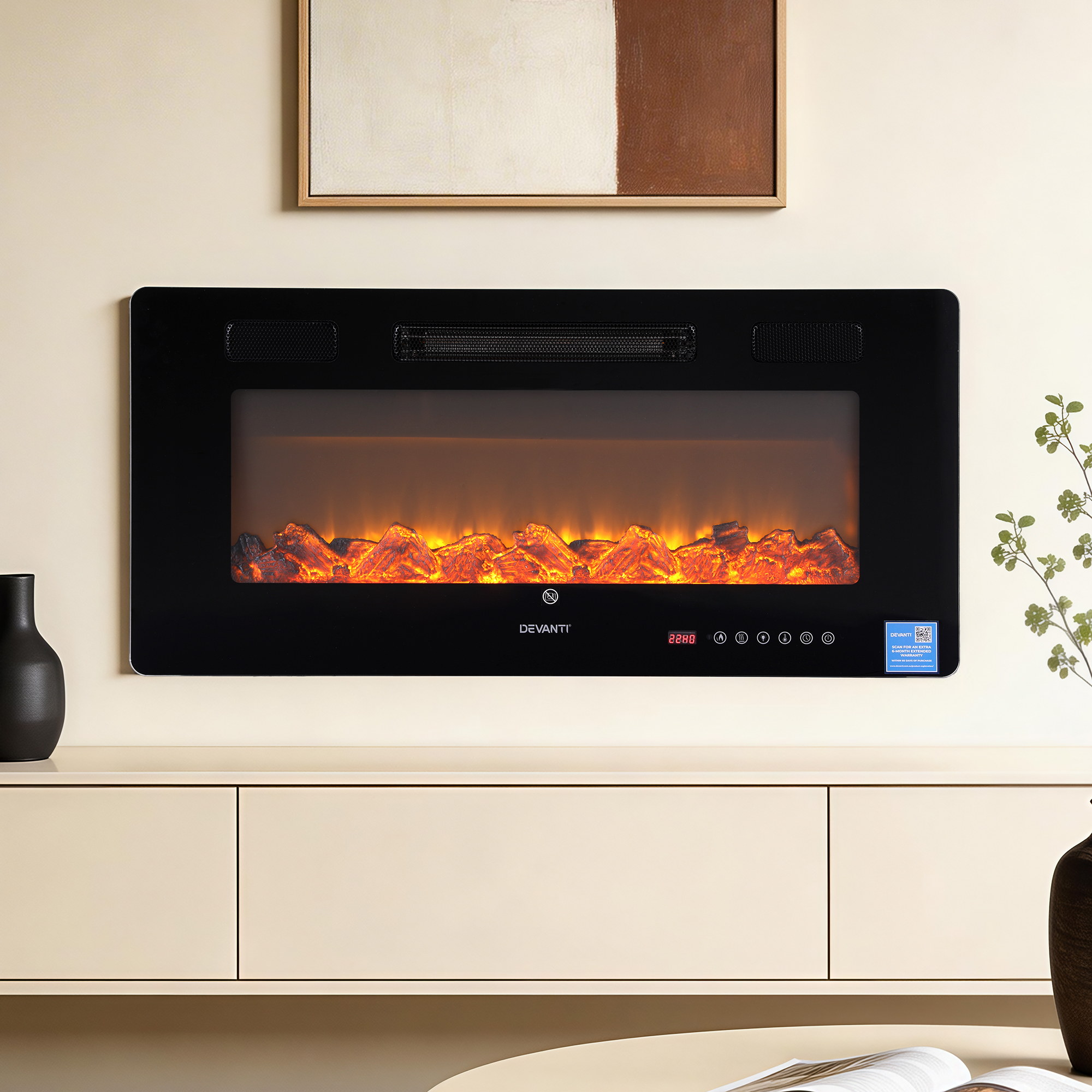 Devanti Wall Mounted Electric Fireplace Remote