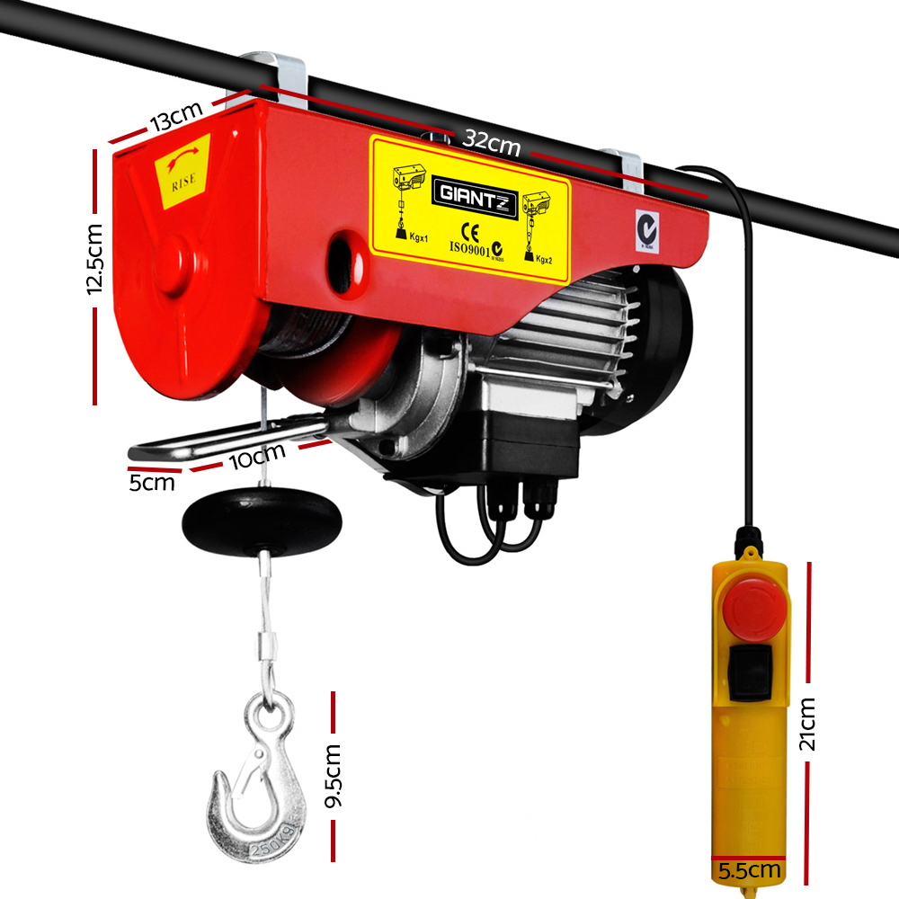 Giantz Electric Hoist Winch with Remote, 250KG to 1000KG view 2