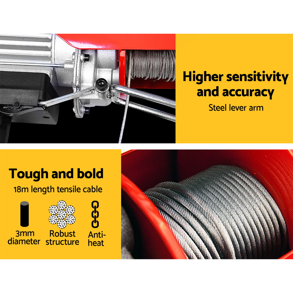 Giantz Electric Hoist Winch with Remote, 250KG to 1000KG view 3
