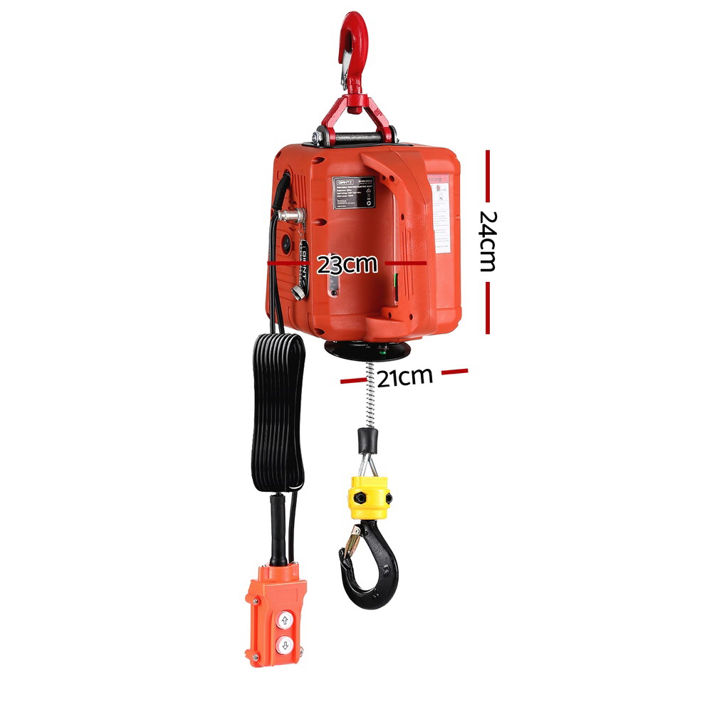 Giantz Electric Hoist 500KG Wired and Wireless Remote view 2