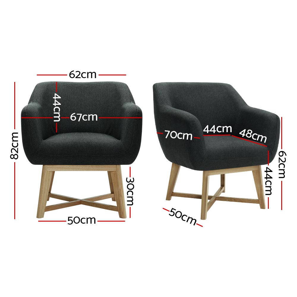 Artiss Aston Tub Armchair in 2 Colours view 2
