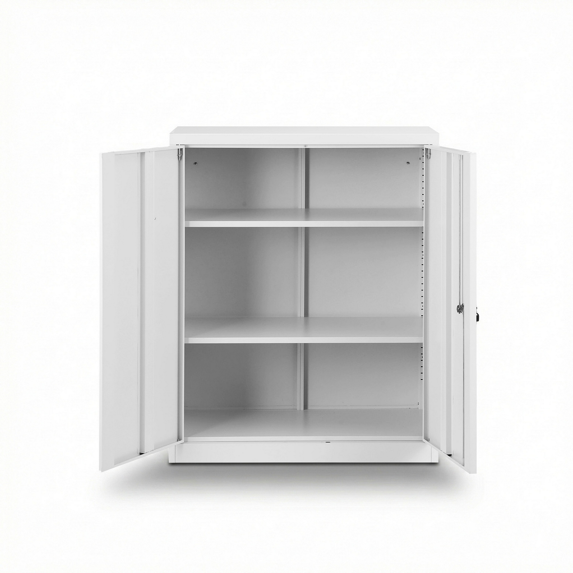 Artiss Steel Locker Cabinet with 3-Point Lock White view 3
