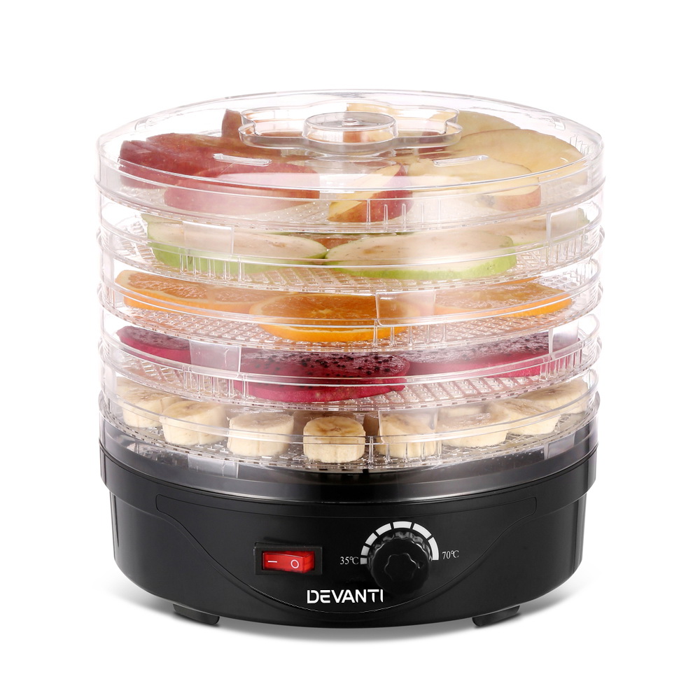 Devanti 5-Tray Food Dehydrator Black view 3