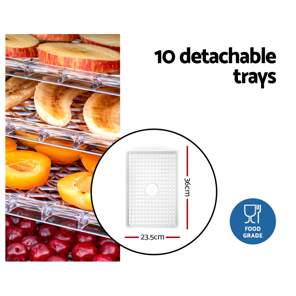 Devanti Food Dehydrator with LED Touch Control Panel view 5