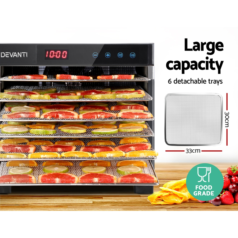 Devanti Food Dehydrator Stainless Steel Trays view 4