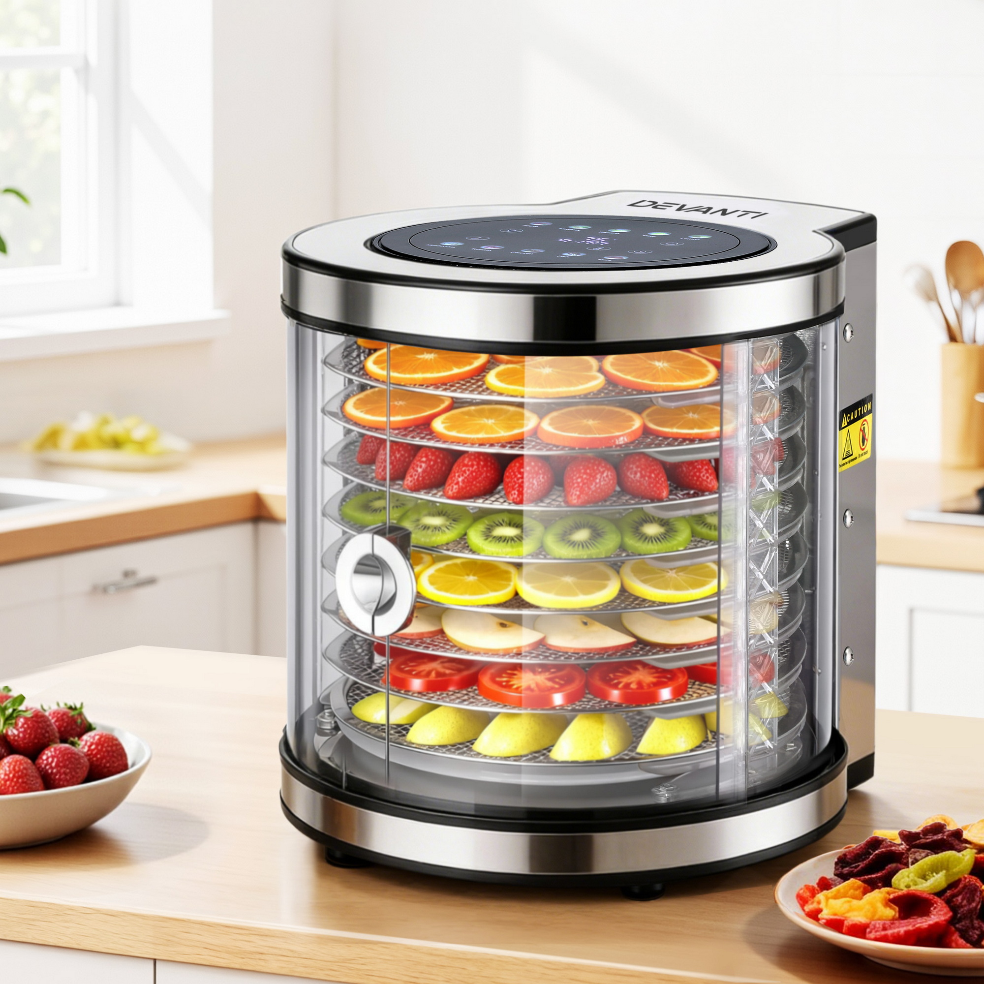 Devanti 8 Trays Food Dehydrator Stainless Steel