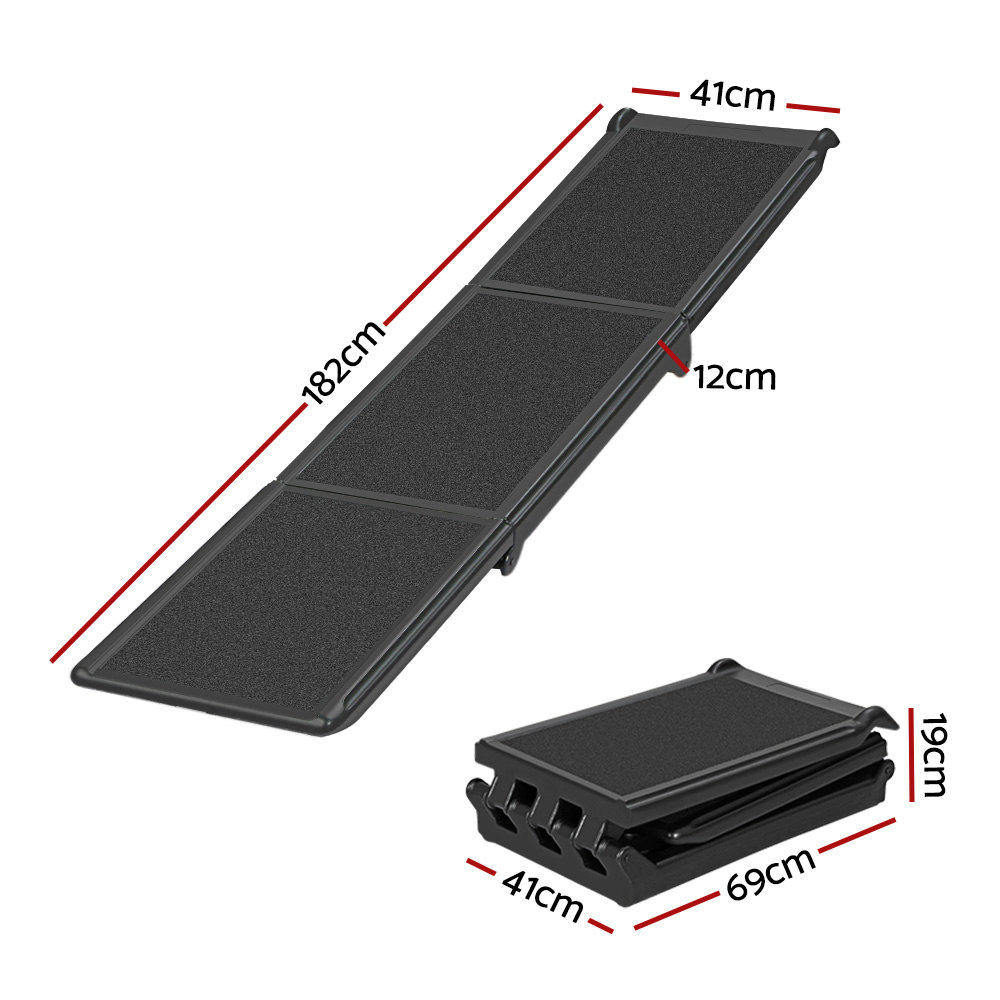 i.Pet Foldable Dog Ramp Pet Stairs for Car Travel view 2