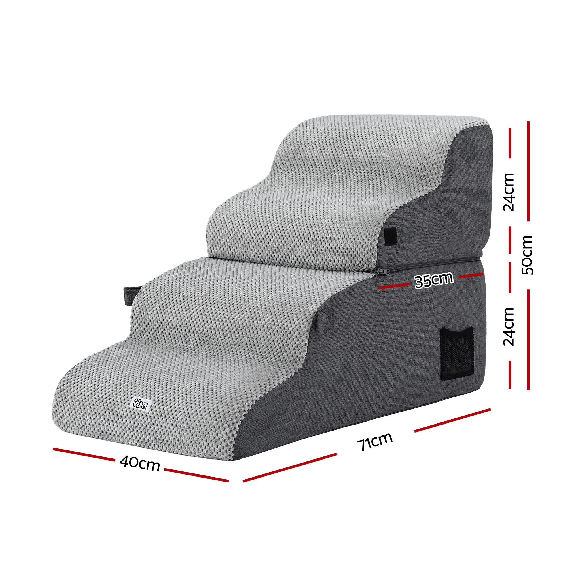 i.Pet 2-in-1 Dog Stairs and Bed Foam Washable view 2