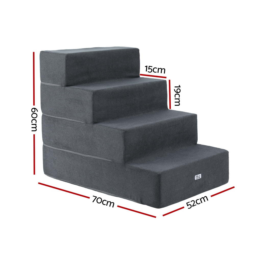 i.Pet Foam Dog Ramp 4-Step Ladder for Sofa & Bed view 2