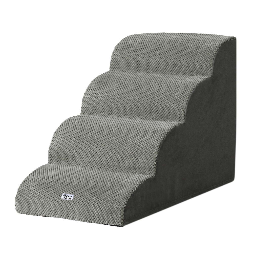 i.Pet Foam Dog Ramp 4-Tier Steps for Bed, Sofa & Car