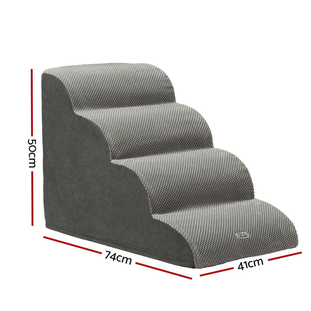 i.Pet Foam Dog Ramp 4-Tier Steps for Bed, Sofa & Car view 2
