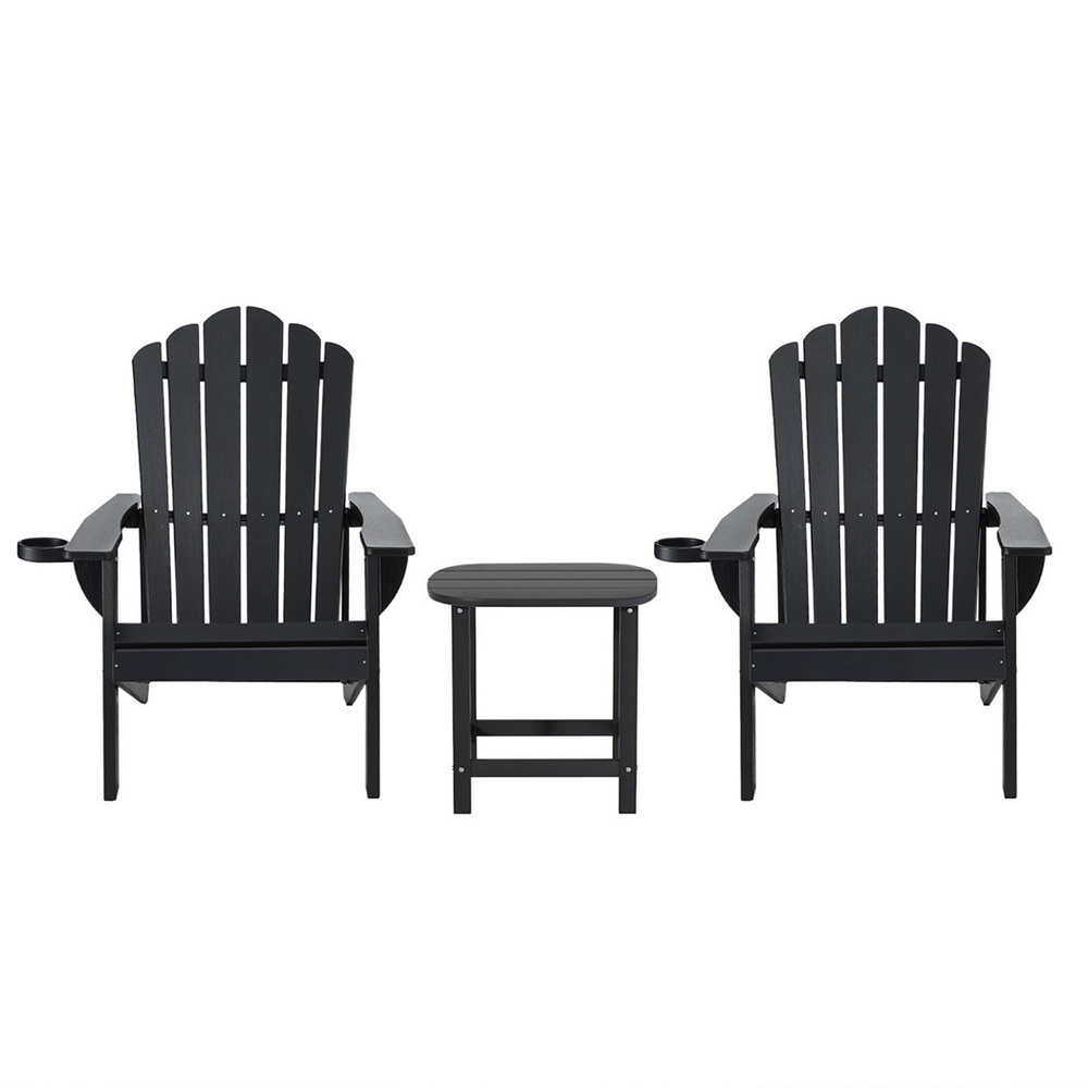 Gardeon HDPE 3-Piece Adirondack Beach Chair Set view 3